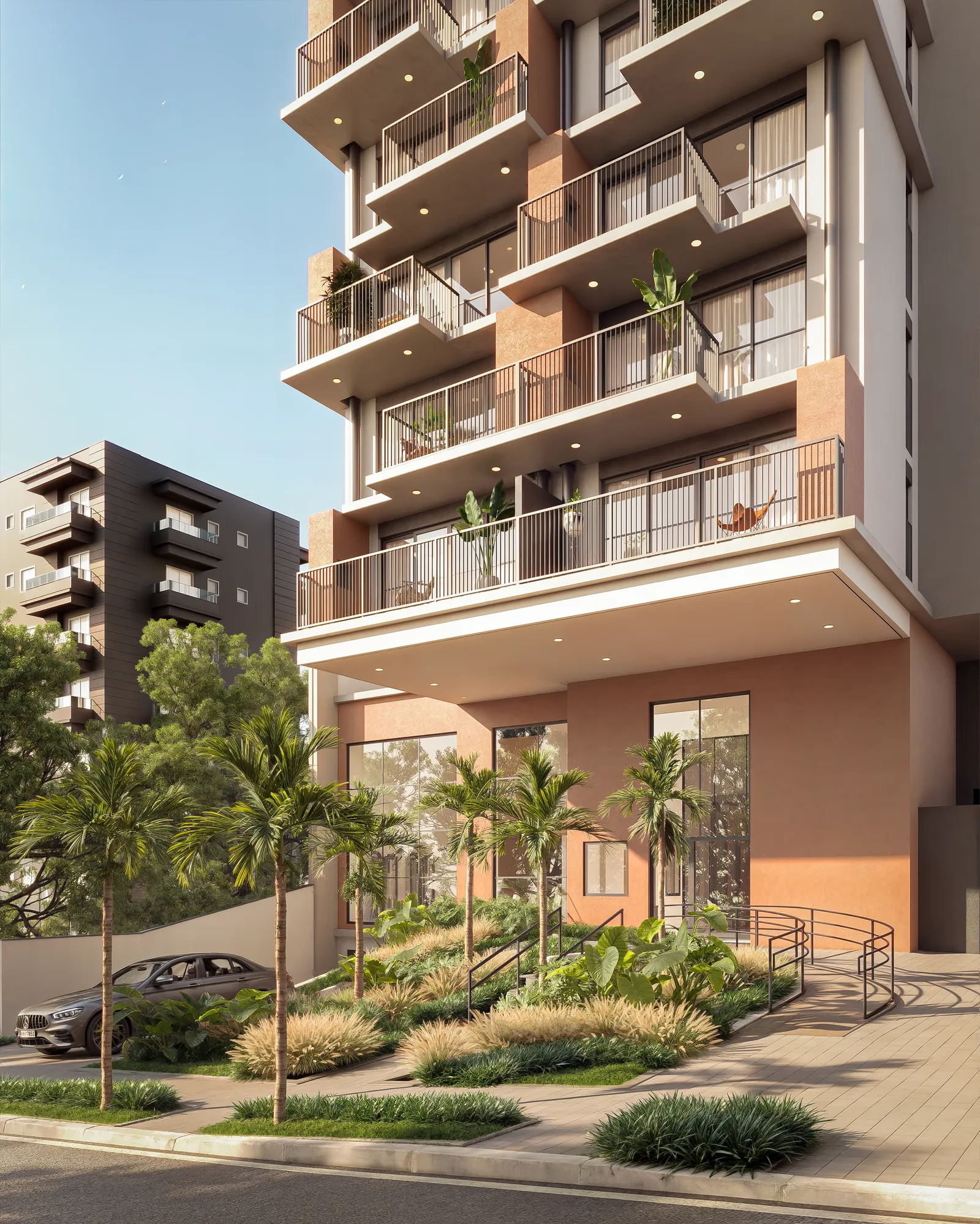 The Balance — Renderização 3D da fachada do empreendimento em Curitiba