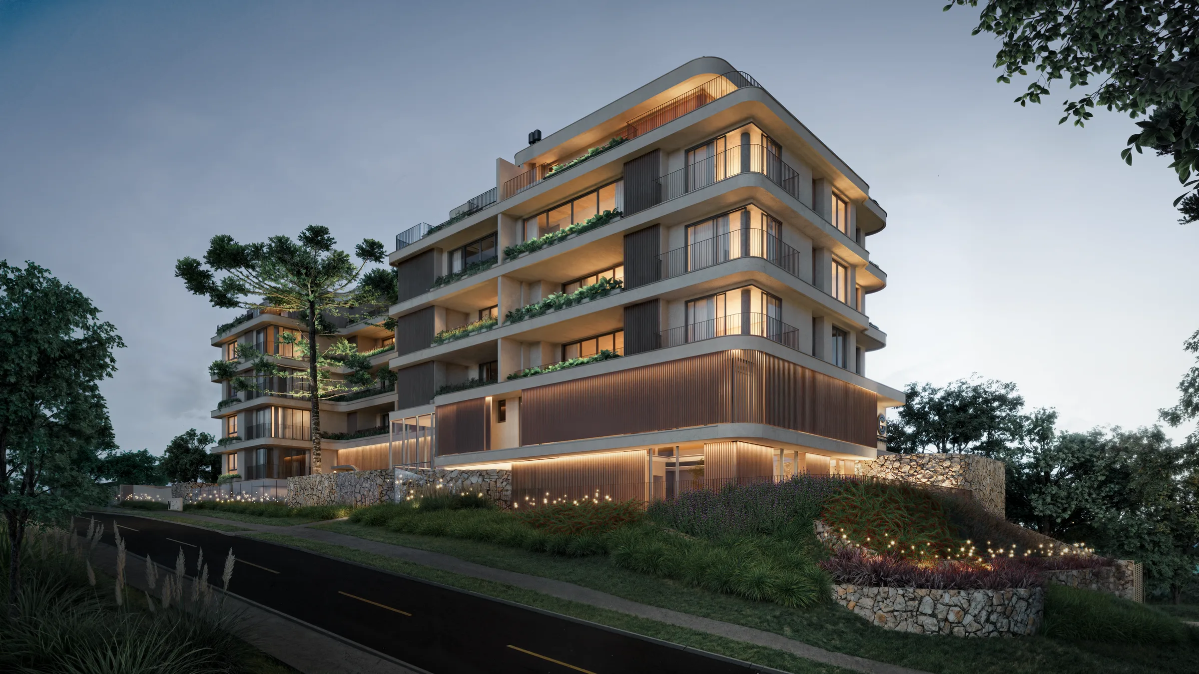 Vero — Fachada noturna